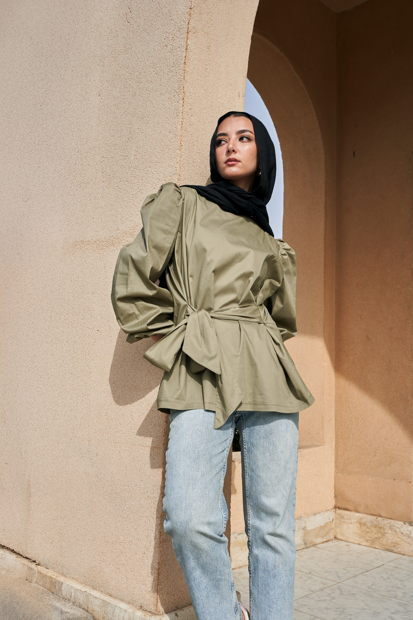 Wrap Olive Top
