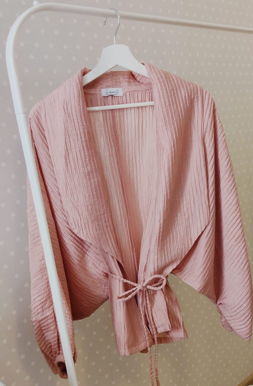 Crinkled cardigan