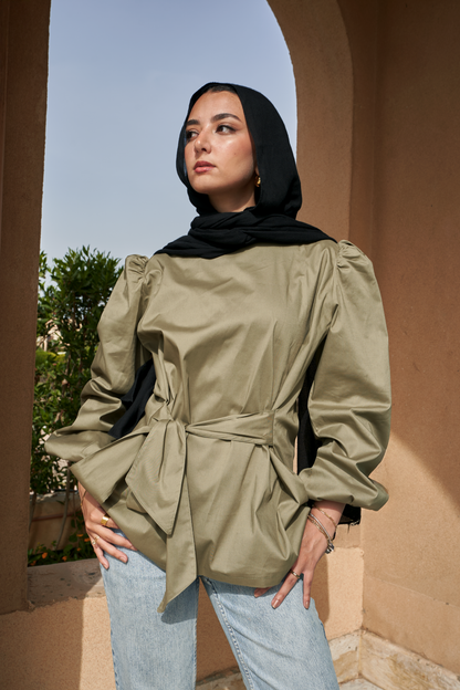 Wrap Olive Top