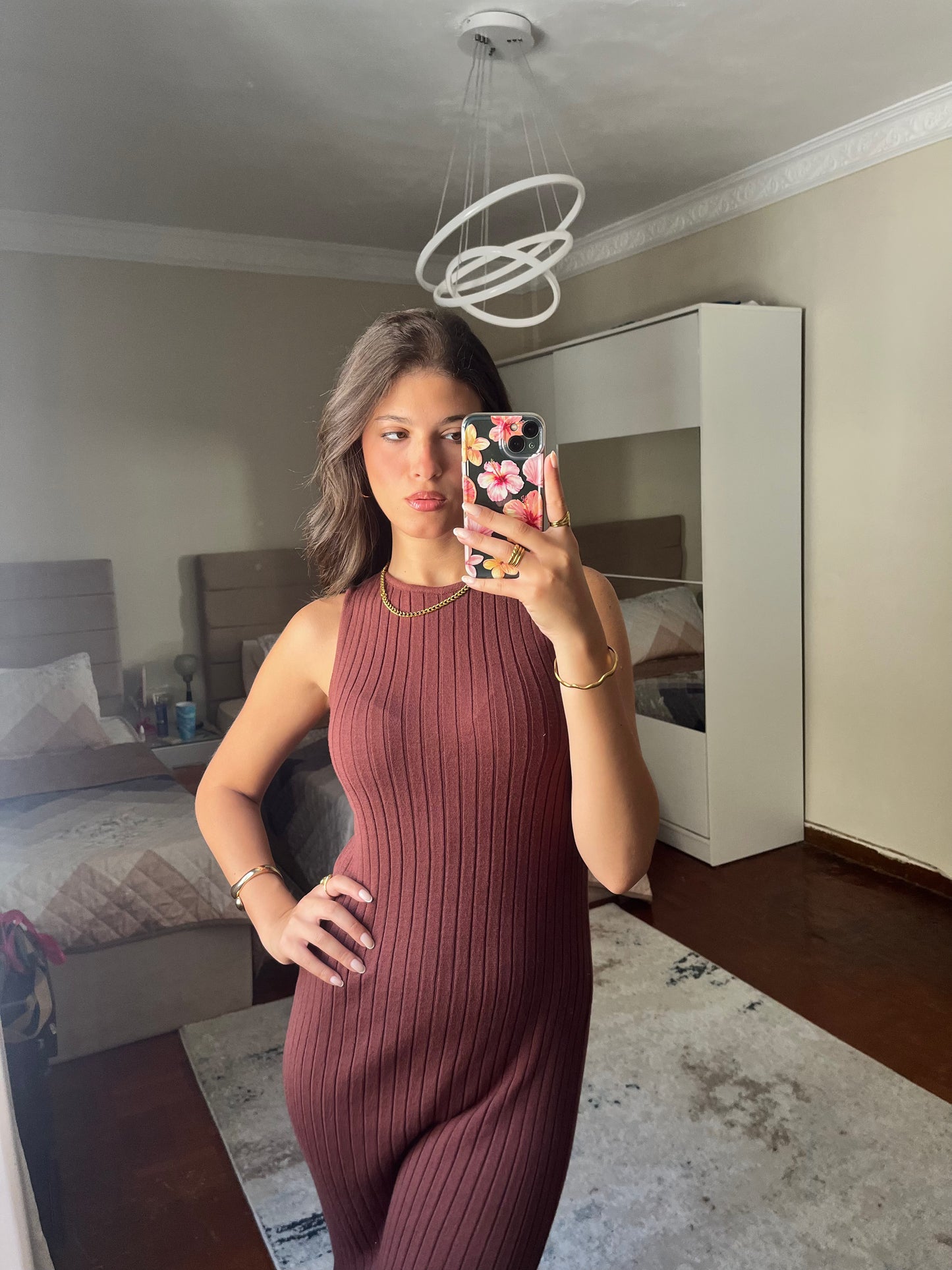 Brown Fringe Dress
